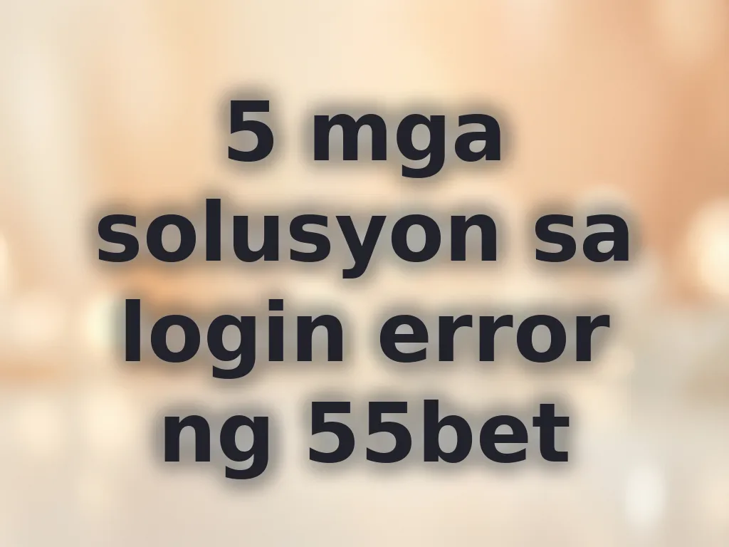 Mga solusyon sa login error